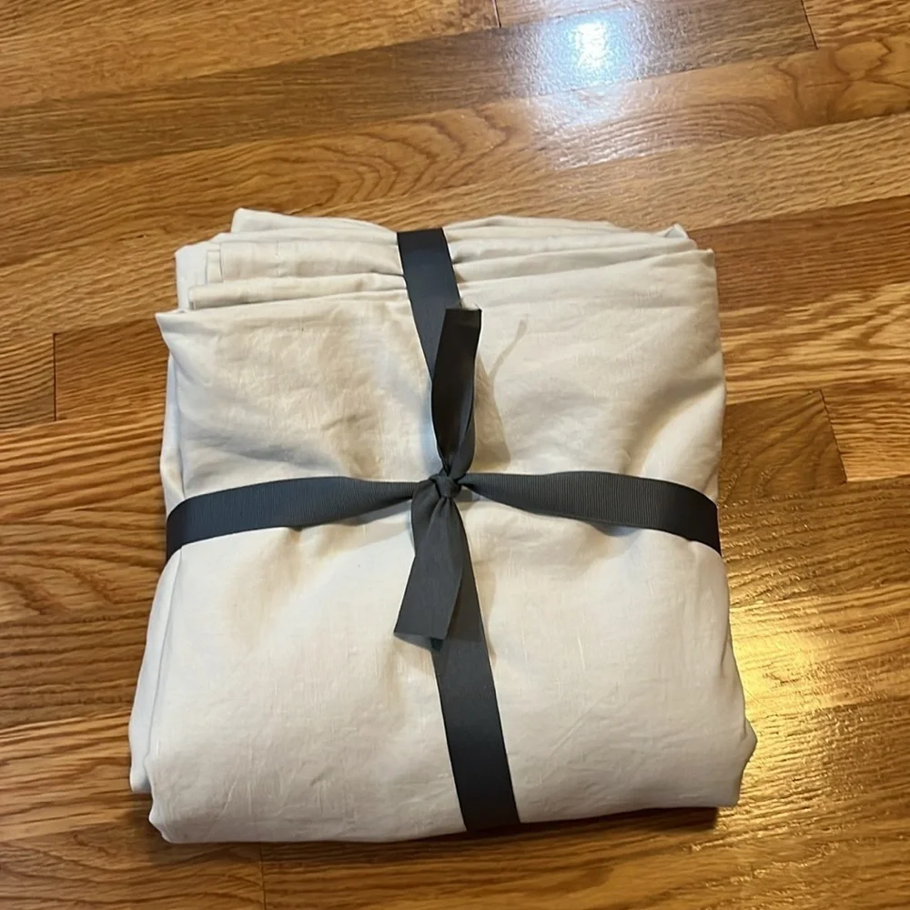 Anthropologie Relaxed Linen-Cotton Duvet Cover Size Full NWT